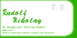 rudolf mikolay business card